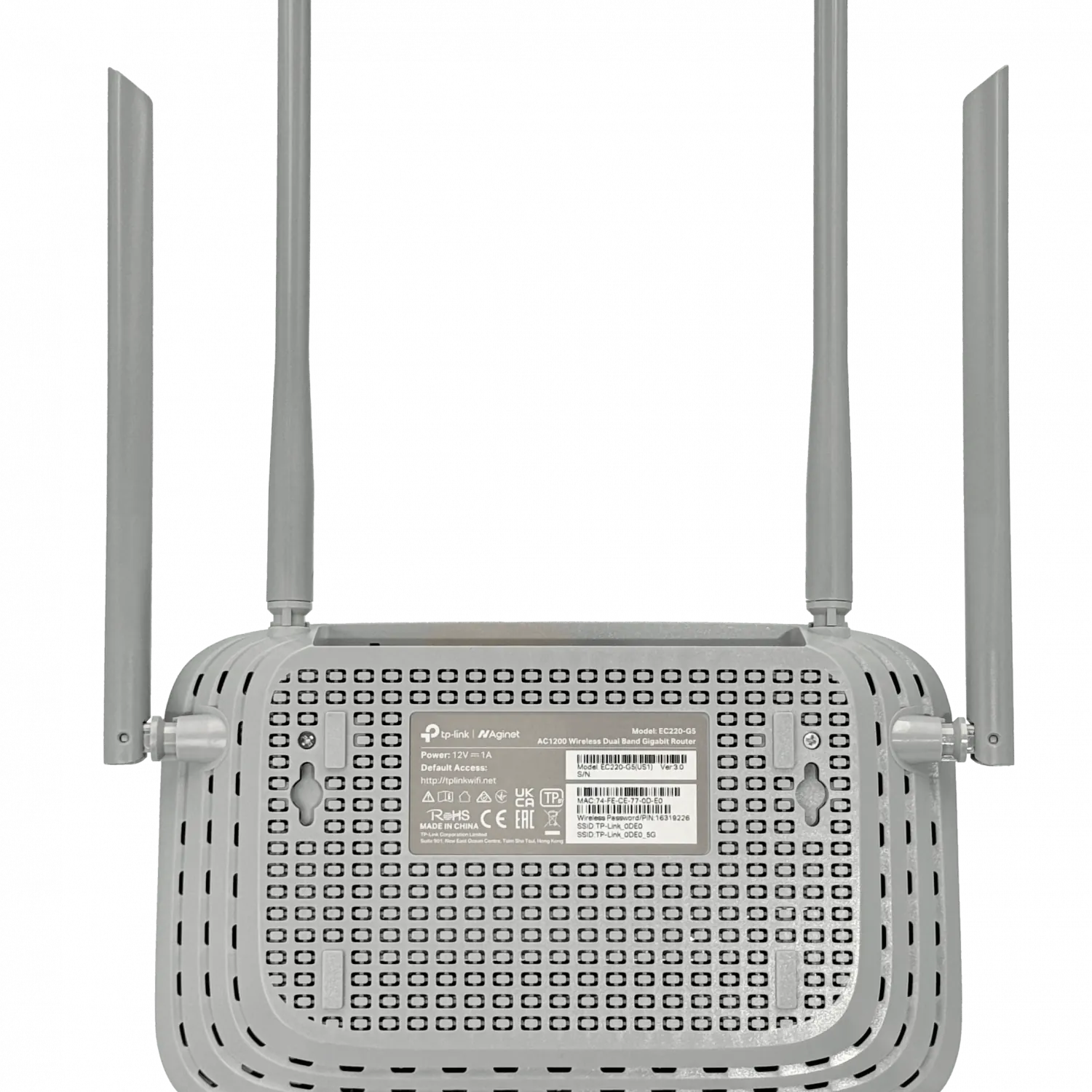 Router Gigabit Inalámbrico TP-Link EC220-G5, Doble Banda, AC1200, 4 Puertos Gigabit LAN 2