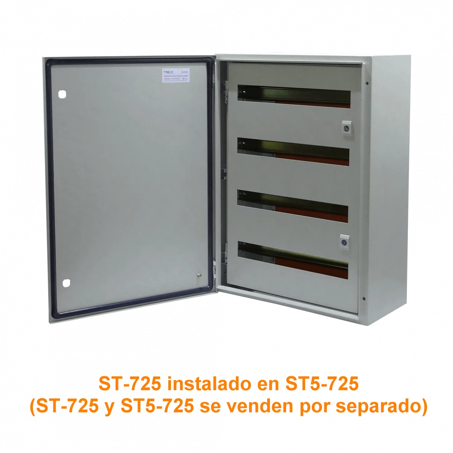 Chasis interno Tibox ST-725 643x428mm con 4 riel din 43cm para tablero ST5-725 3