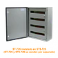 Chasis interno Tibox ST-725 643x428mm con 4 riel din 43cm para tablero ST5-725 - Miniatura 3