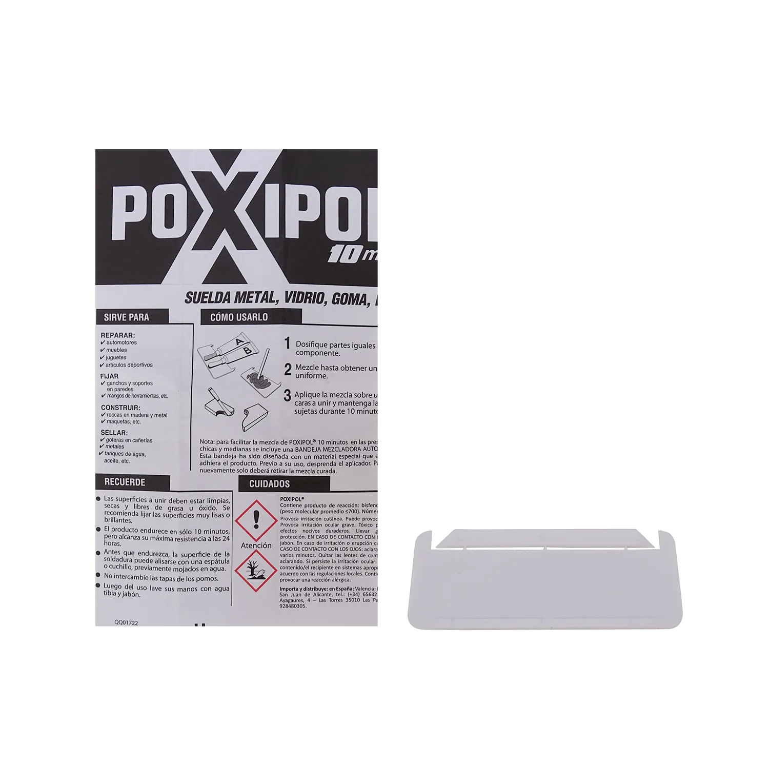 POXIPOL Pegamento Epoxico soldadura plastica 10-minutos 2-Tubos 3