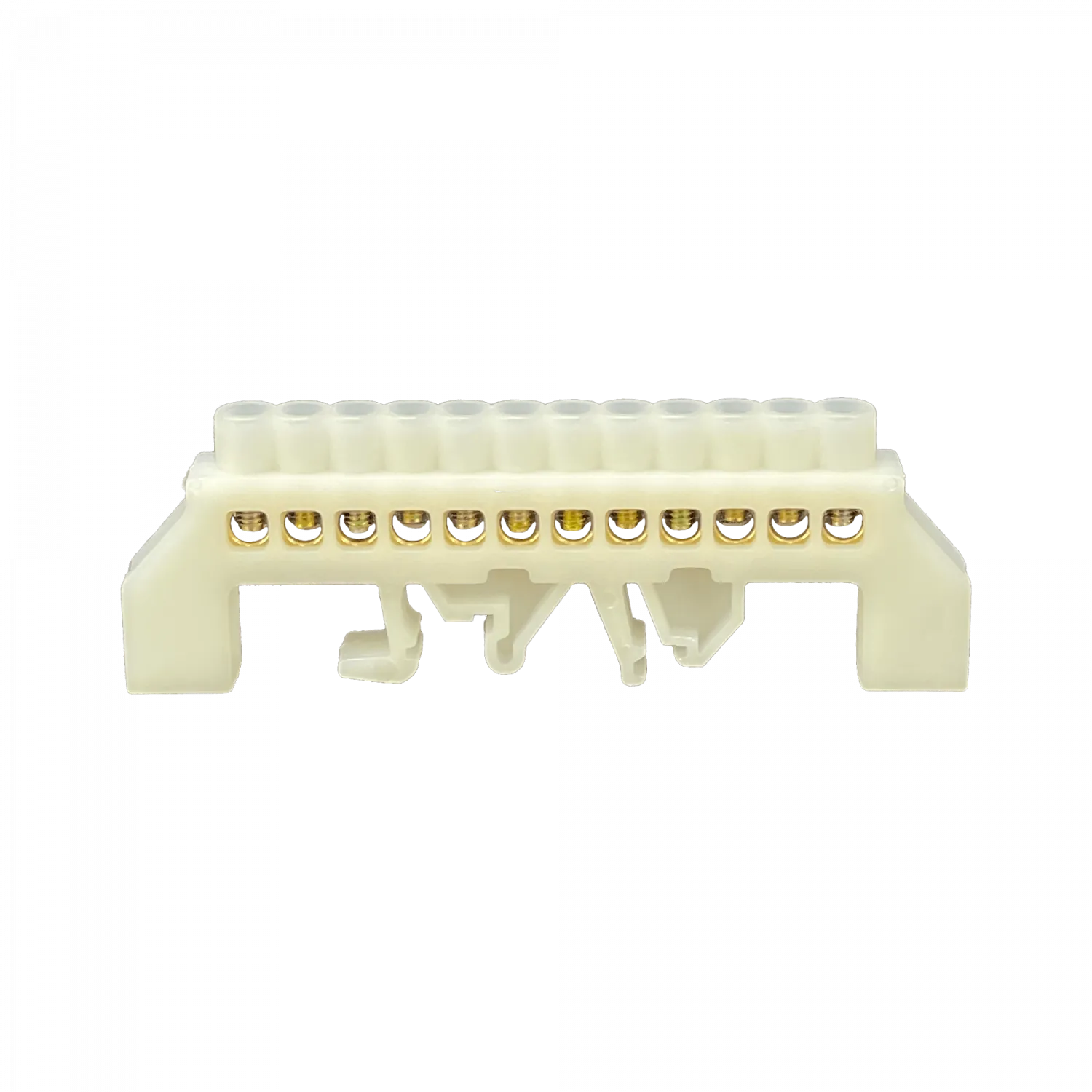 Regleta Blanco 12-Conexiones 4mm Riel Din Distribucion Electrica 4