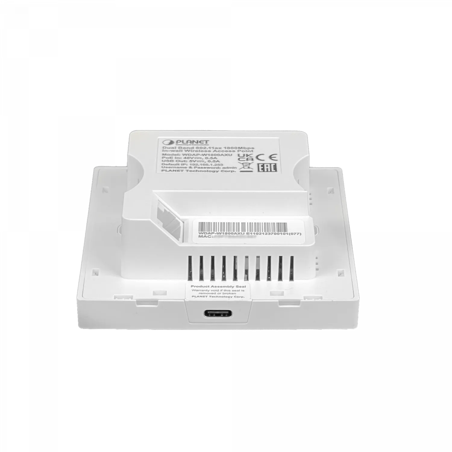 Punto de acceso Wi-Fi 6, 1800Mbps, PoE+, USB-C, MU-MIMO, PLANET WDAP-W1800AX 5