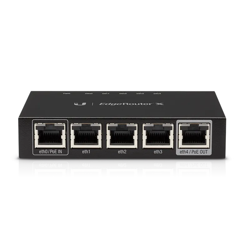 UBIQUITI 5-1000 POE-IN/9-26V POE-OUT inc-12V L2 EDGE-ROUTERX 2
