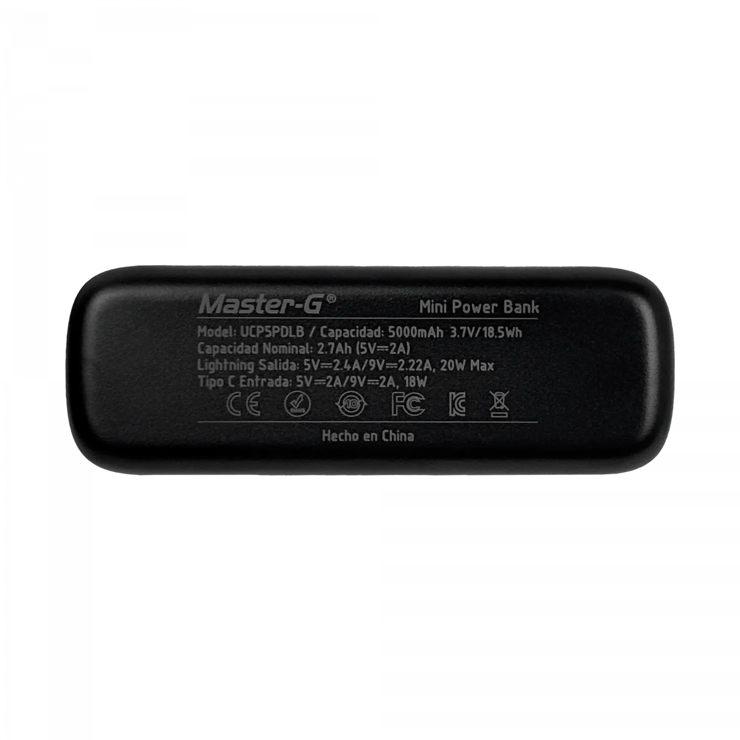 MASTER-G Cargador Base Lightning-M 20W 5000mAh in:5/9/12V ou:5/9/12V 5
