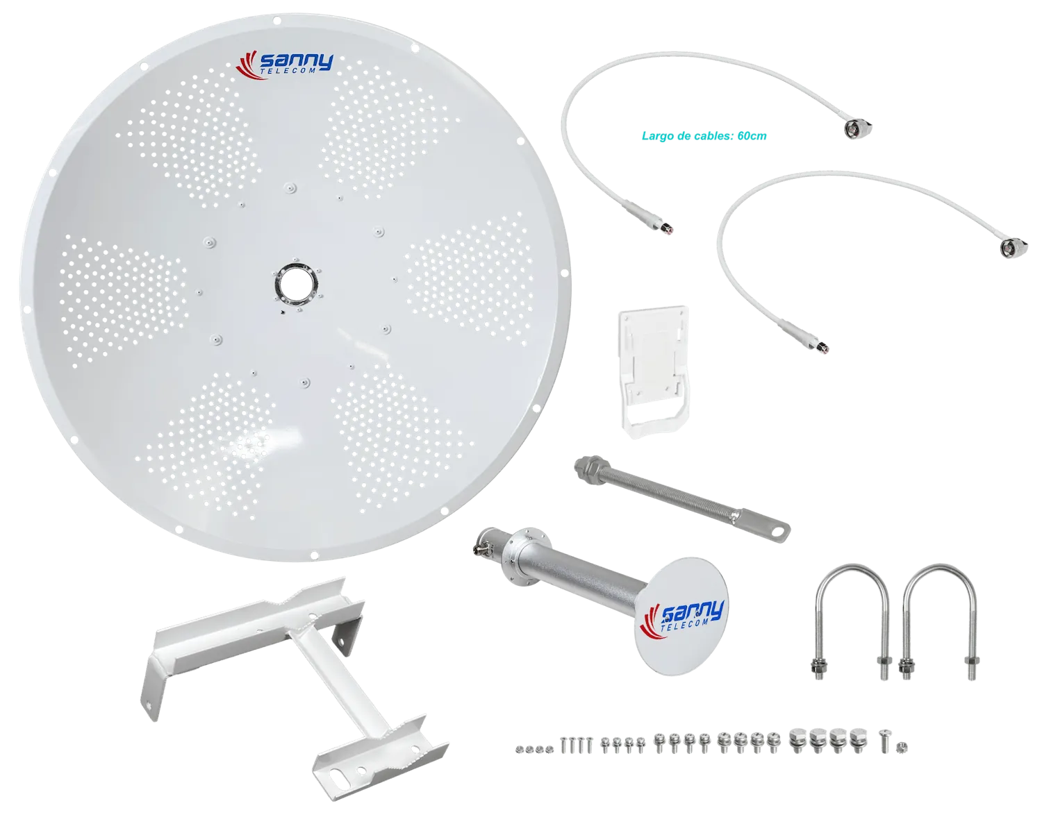 DISH-5G34 SANNY 4,9-6,5GHz 34dBi 2-N-H Slant-45º 2x2 Antena Dish 5GHz 5