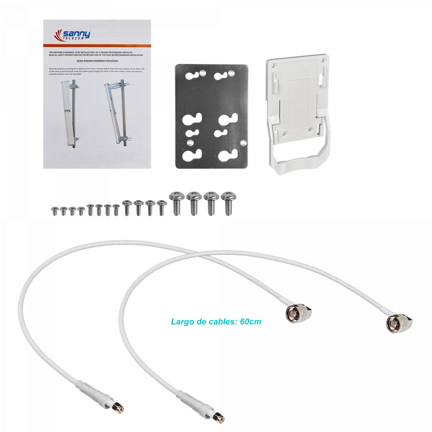 Antena sectorial Sanny SEC-5G20-90 20dBi 90 grados 5GHz 2xN hembra 4900-5850MHz 3