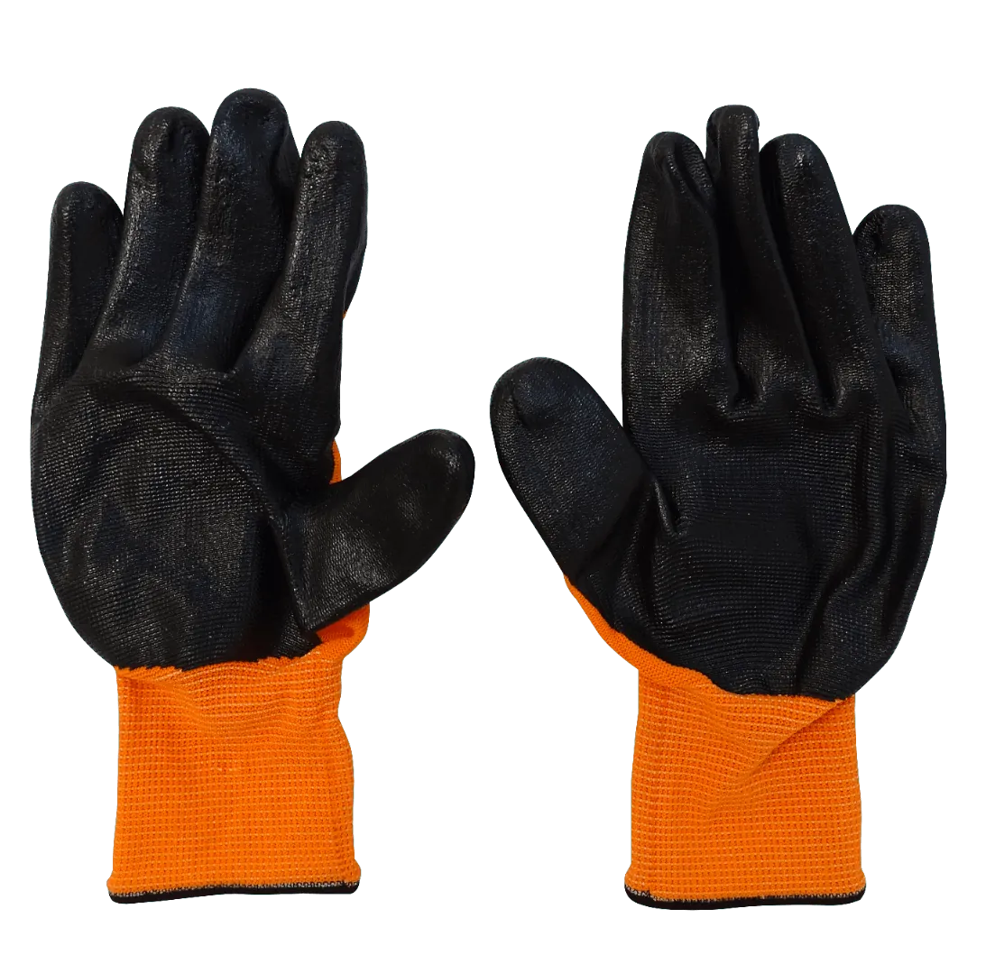 Guantes Naranjo Antiestaticos Poliester C/Nitrilo 2