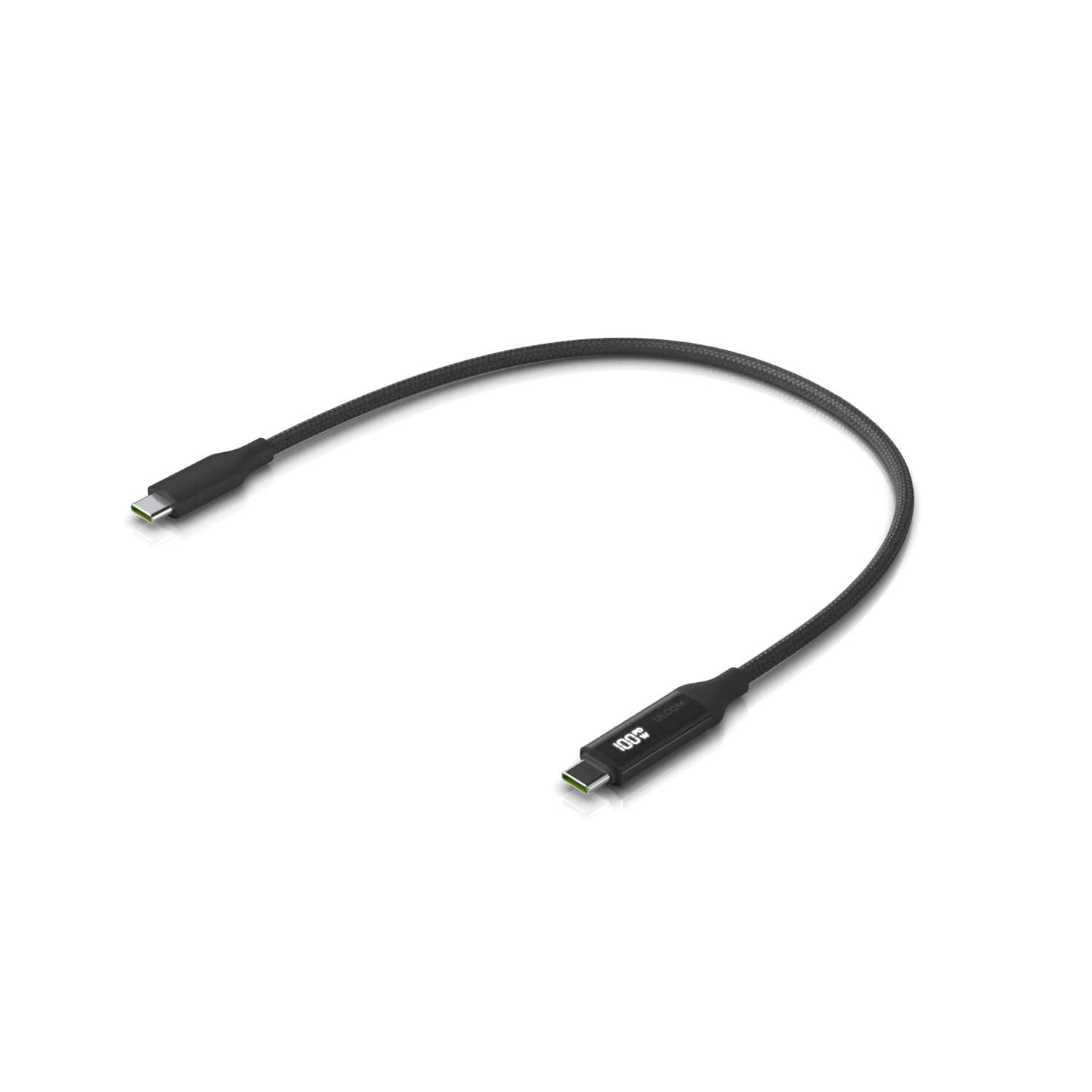 Cable Ubiquiti USB-C 0.3m 100W con Indicador de Carga Doble 6