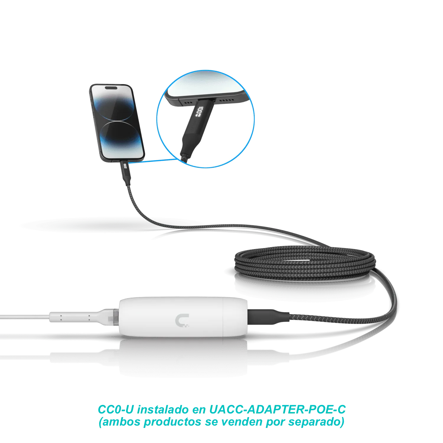 Cable Ubiquiti USB-C 0.3m 100W con Indicador de Carga Doble 4