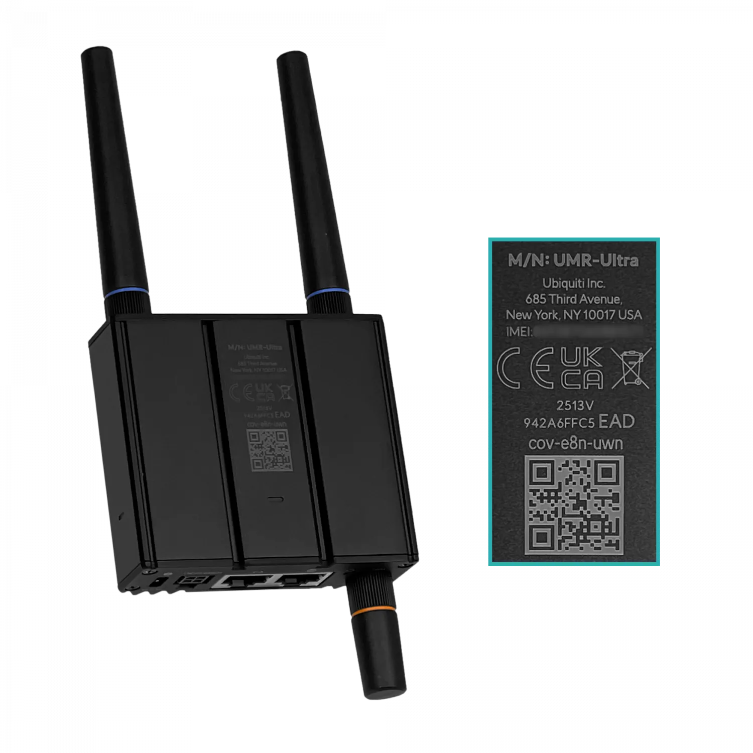 Router Móvil Ubiquiti UMR-Ultra - LTE Cat 4, WiFi 4, 2x RJ45, Alimentación USB-C/ATX 6