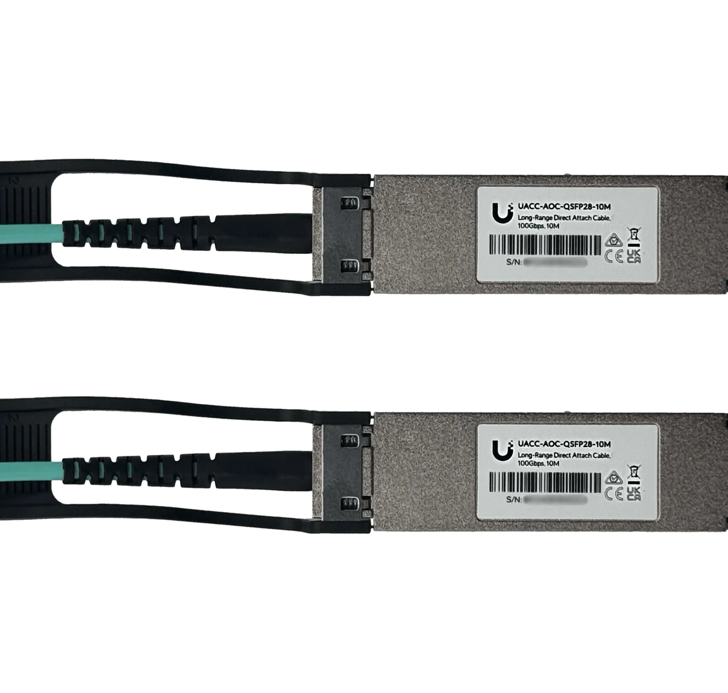 Cable AOC QSFP28 100Gbps 10m Fibra MM Ø3mm Direct Attach Ubiquiti AOC-QSFP28-10M -  2