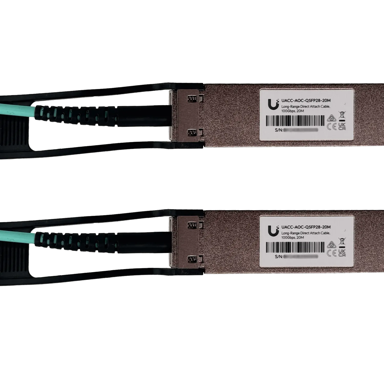 Cable AOC QSFP28 100Gbps 20m Fibra MM Ø3mm Direct Attach Ubiquiti AOC-QSFP28-20M -  4