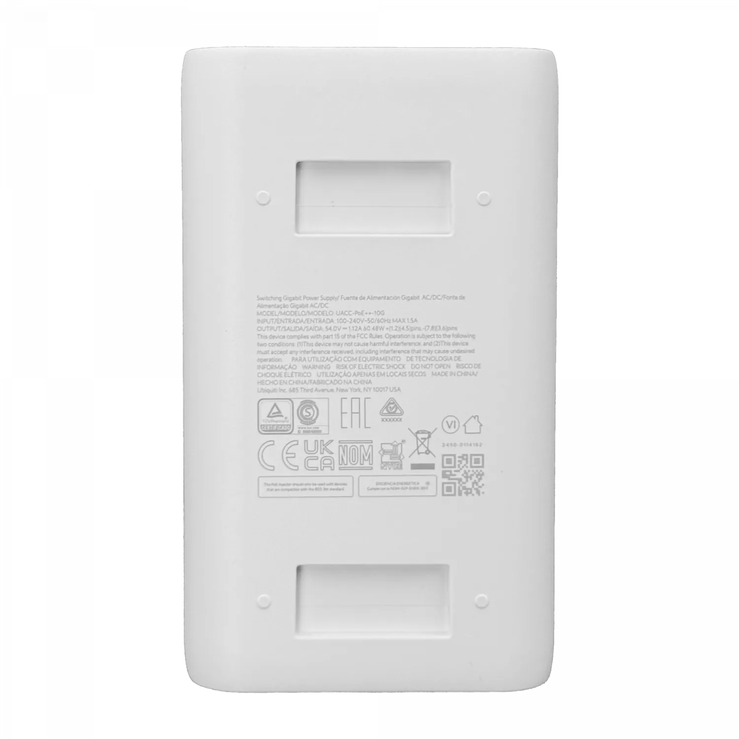 Inyector PoE++ 60W, 10Gbps, 802.3bt, 54V DC Ubiquiti UACC-PoE++-10G 7