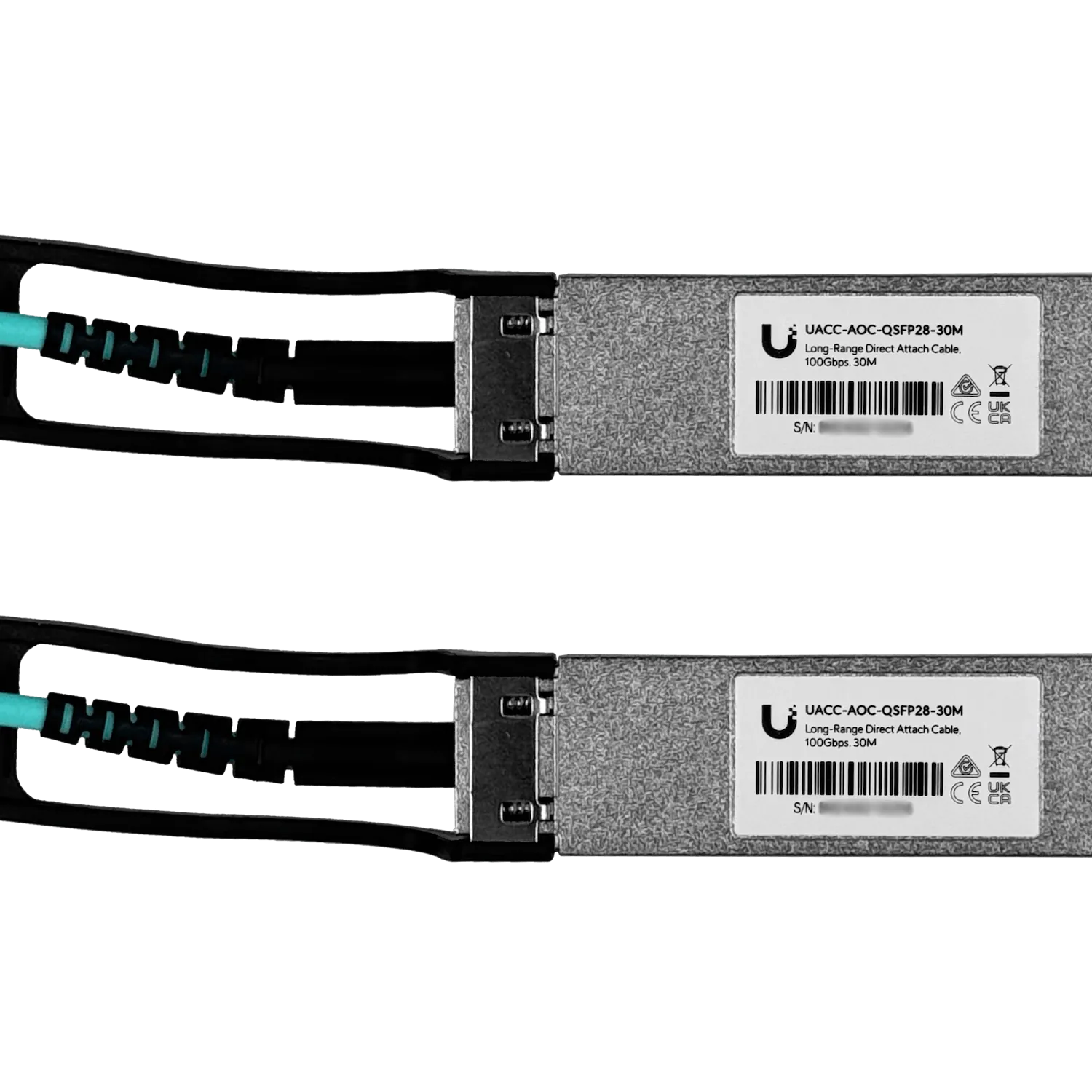 Cable AOC QSFP28 100Gbps Fibra MM 30m 3mm Direct Attach Ubiquiti UACC-AOC-QSFP28-30M  3