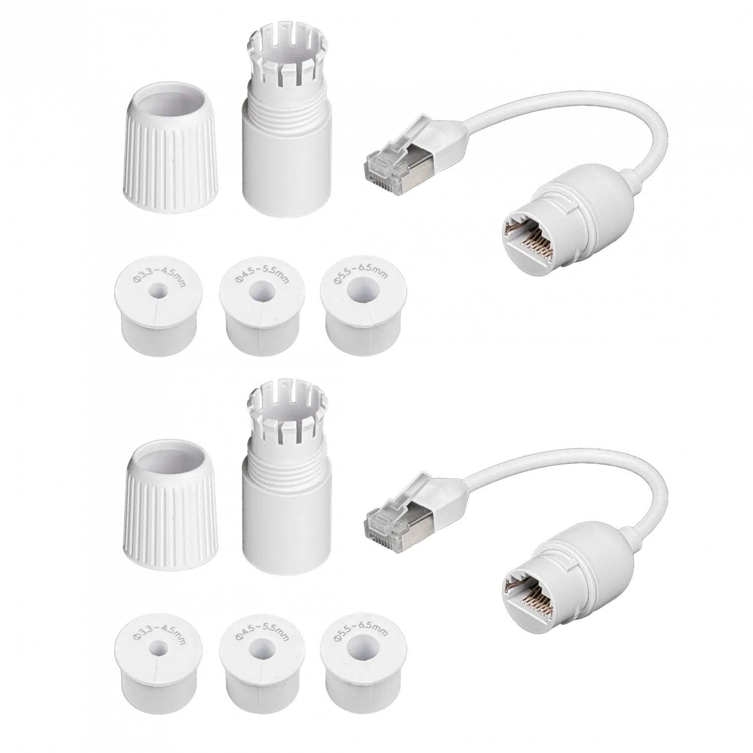 Pack 2 Acopladores Extensión RJ45 Cat6A Blindado Macho-Hembra, Ubiquiti RJ45-15MM  7