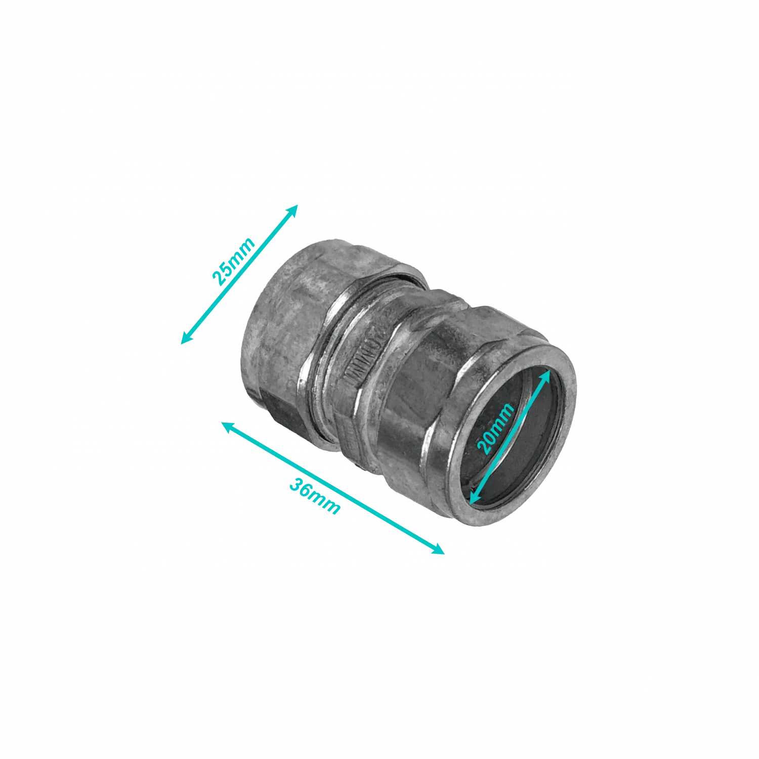 20mm Copla de Compresin Acero Galvanizado Para Conduit EMT 20mm 3