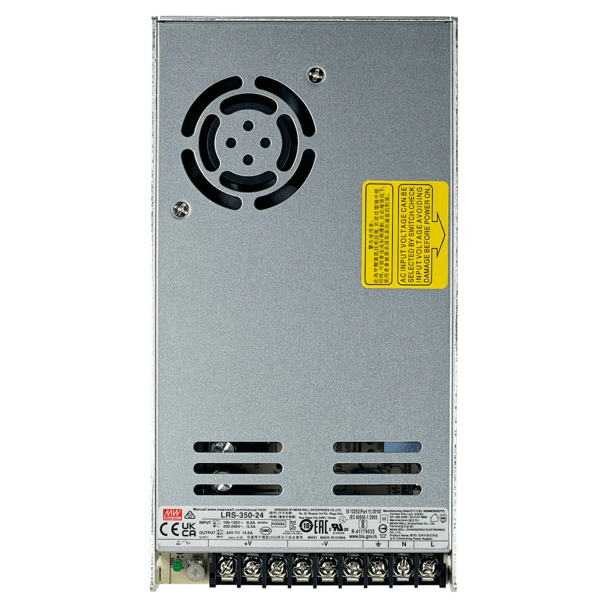 MEANWELL 350,4W 15V 23,2A Open-Frame Fuente-Poder 100-240VAC Ajustable 2