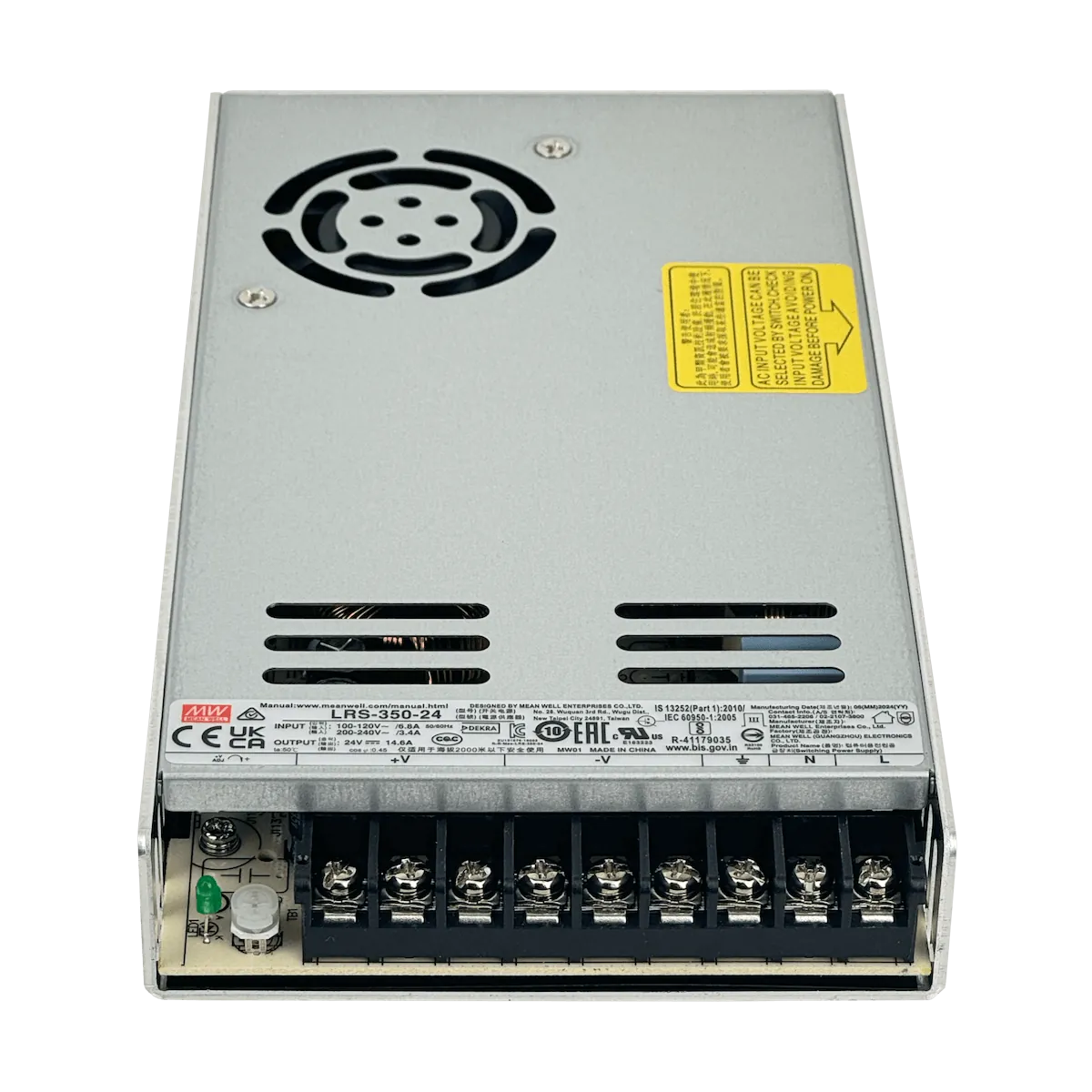 MEANWELL 350,4W 15V 23,2A Open-Frame Fuente-Poder 100-240VAC Ajustable 5