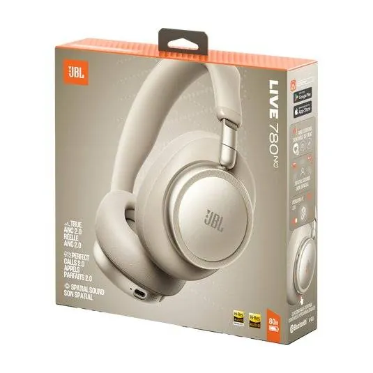 Audífonos Bluetooth JBL Live 780NC, Over-ear, Cancelacion de Ruido, 80 Hrs de autonomia, Champagne 5