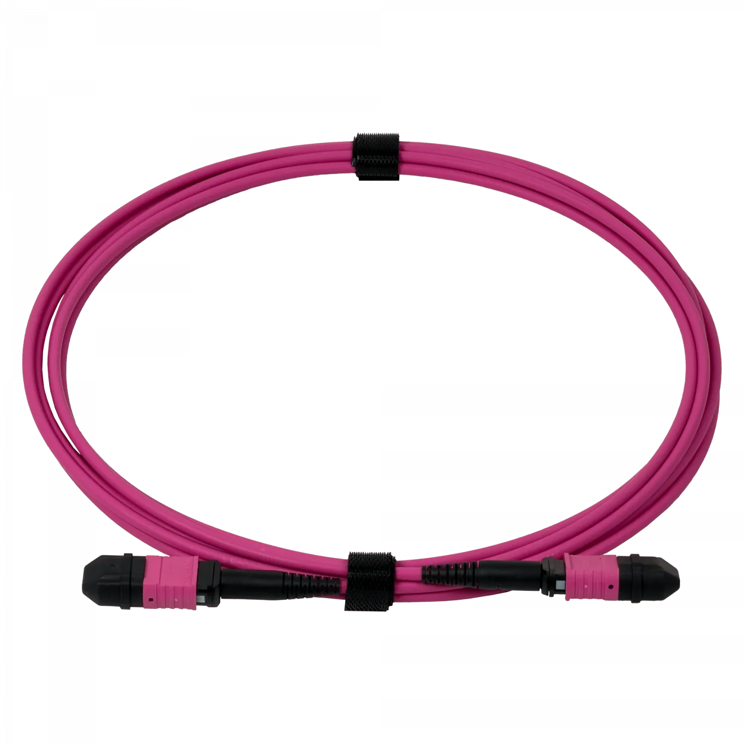 Jumper Fibra LSZH MM  UI 3mt MPO-MPO 12-Fibras Type-B OM4 Multimodo  2