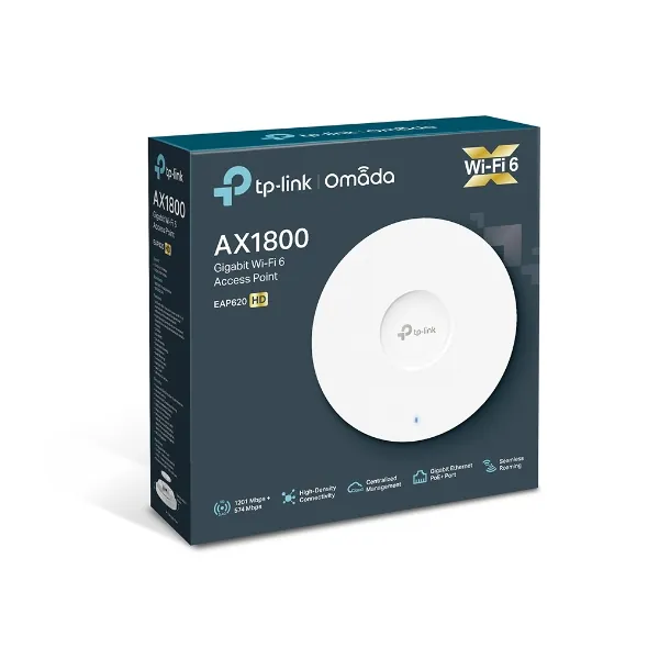 Acess Point TP-LINK EAP620-HD AX1800 montaje en techo Dual Band Wifi 6 4