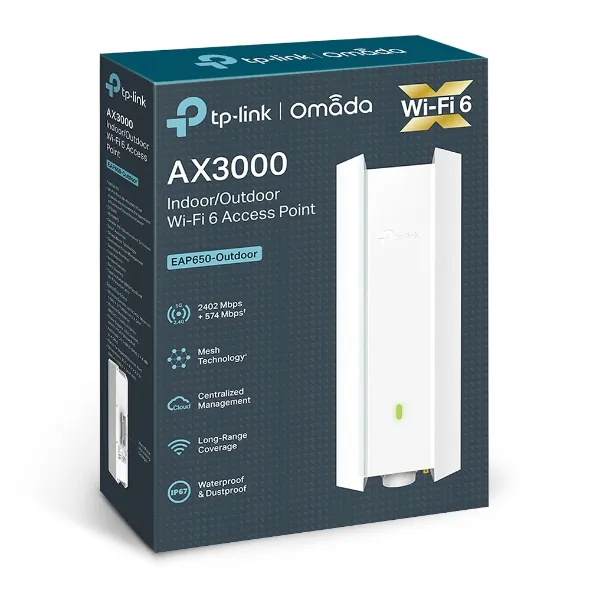 Access Point TP-LINK EAP650-outdoor/indoor X3000 Dual Band Wifi6 6