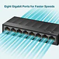 Switch de escritorio TP-LINK 8-port Gigabit LS1008G - Miniatura 3