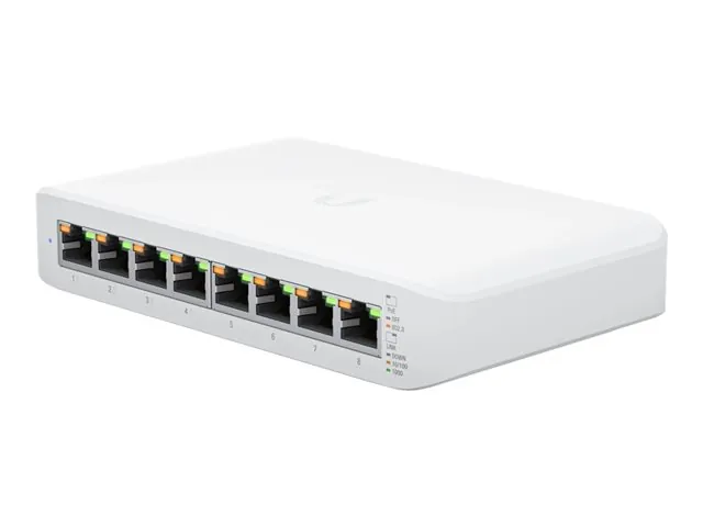 Switch de escritorio Ubiquiti USW-Lite-8-POE  8-port 4xGE PoE+ (52W) y 4xGE no PoE   1