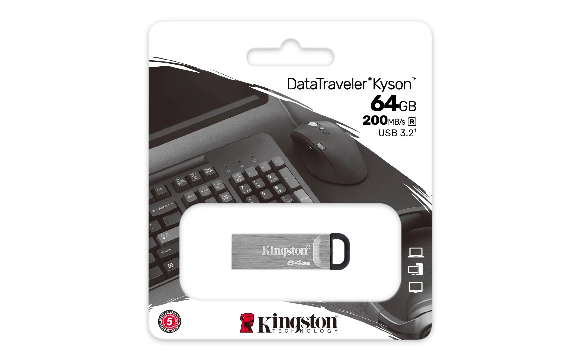 Pendrive 64GB USB3.2 Gen 1 DataTraveler Kyson 4