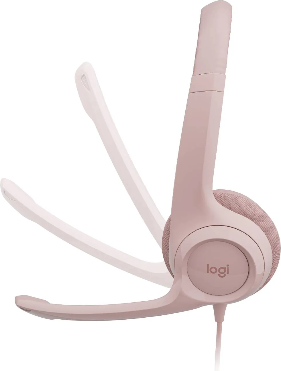 Audífonos con Micrófono Logitech H390, Micrófono c/ Supresión de Ruido, Rosado 4