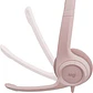 Audífonos con Micrófono Logitech H390, Micrófono c/ Supresión de Ruido, Rosado - Miniatura 4