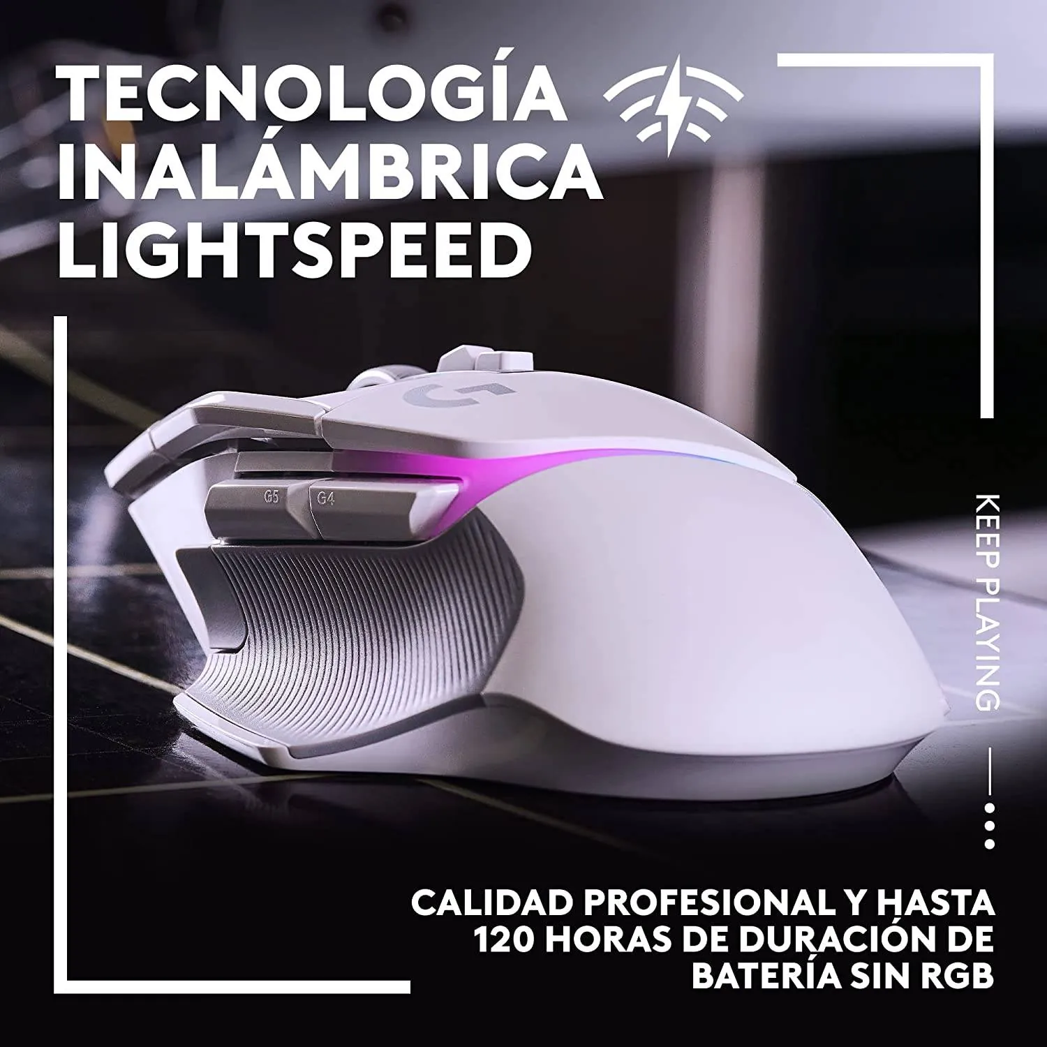 Mouse Gamer Inalámbrico Logitech G502 X Plus, 13 Botones, 25600 DPI, Blanco 9