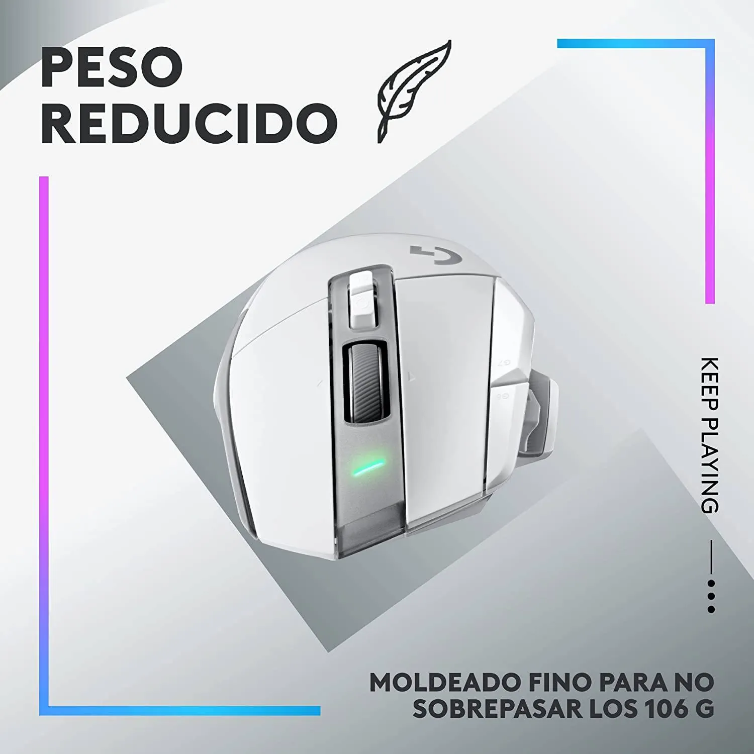 Mouse Gamer Inalámbrico Logitech G502 X Plus, 13 Botones, 25600 DPI, Blanco 13