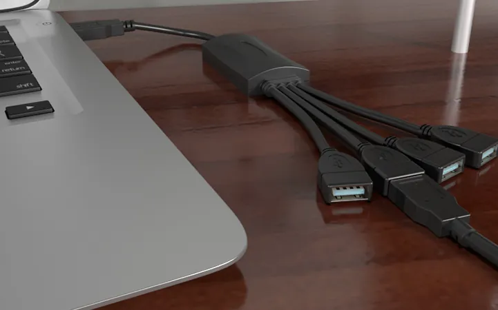 Hub USB 2.0 de 1 puerto USB da 4 puertos USB XTECH 4