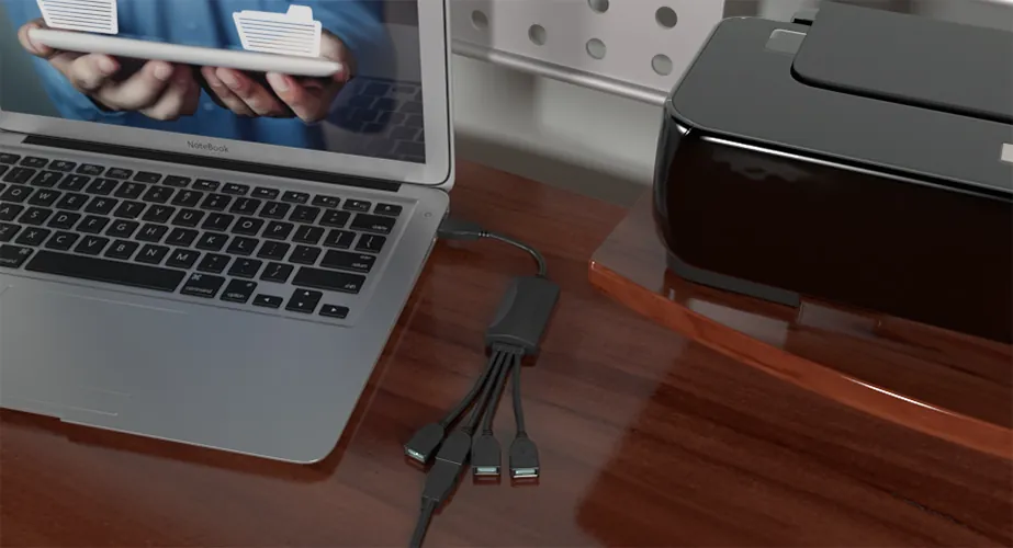 Hub USB 2.0 de 1 puerto USB da 4 puertos USB XTECH 5