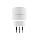 Protector de voltaje 2 tomas CAP 1500W giratorio blanco Forza - Miniatura 2