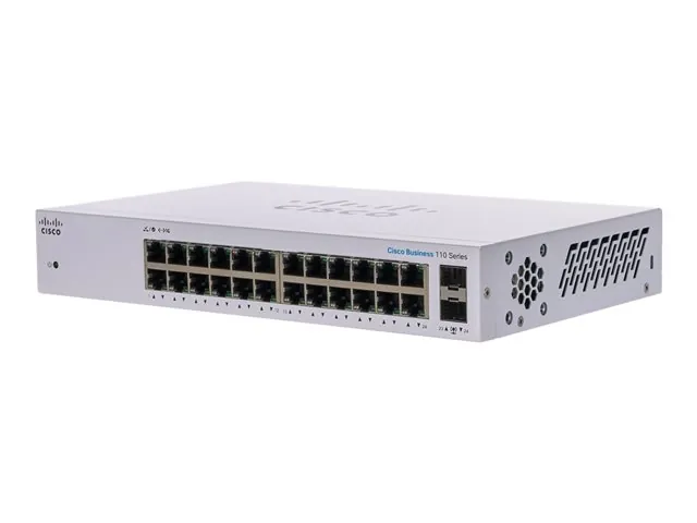 Switch Cisco Gigabit Ethernet Business 110, 24 P 10/100/1000Mbps+2 P SFP, 48 Gb/s, No Administrable 2