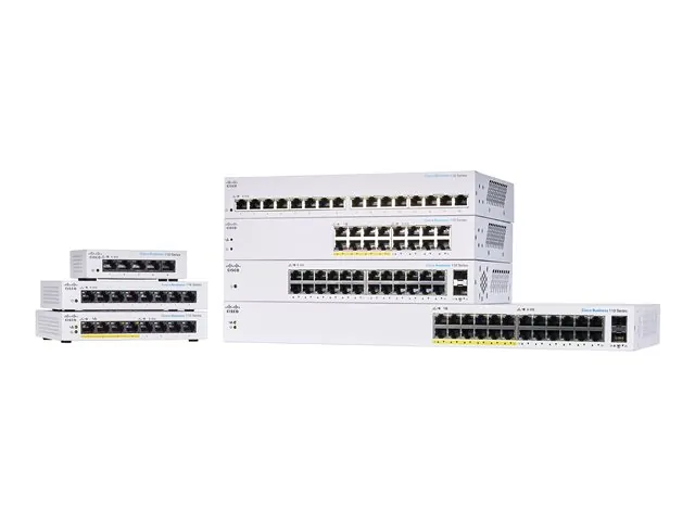Switch Cisco Gigabit Ethernet Business 110, 24 P 10/100/1000Mbps+2 P SFP, 48 Gb/s, No Administrable 4