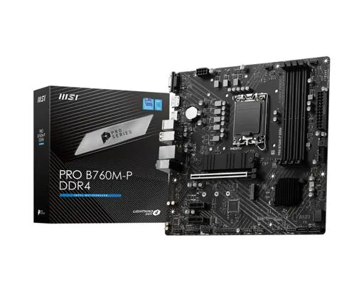 Placa Madre MSI PRO B760M-P DDR4, LGA1700, Intel B760, 4xSata III, 2xM2 ,Micro-ATX 1