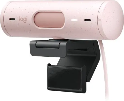 Cámara Web Logitech Brio 500, Full HD 1080p, Micrófono Integrado, USB-C, Rosa 2