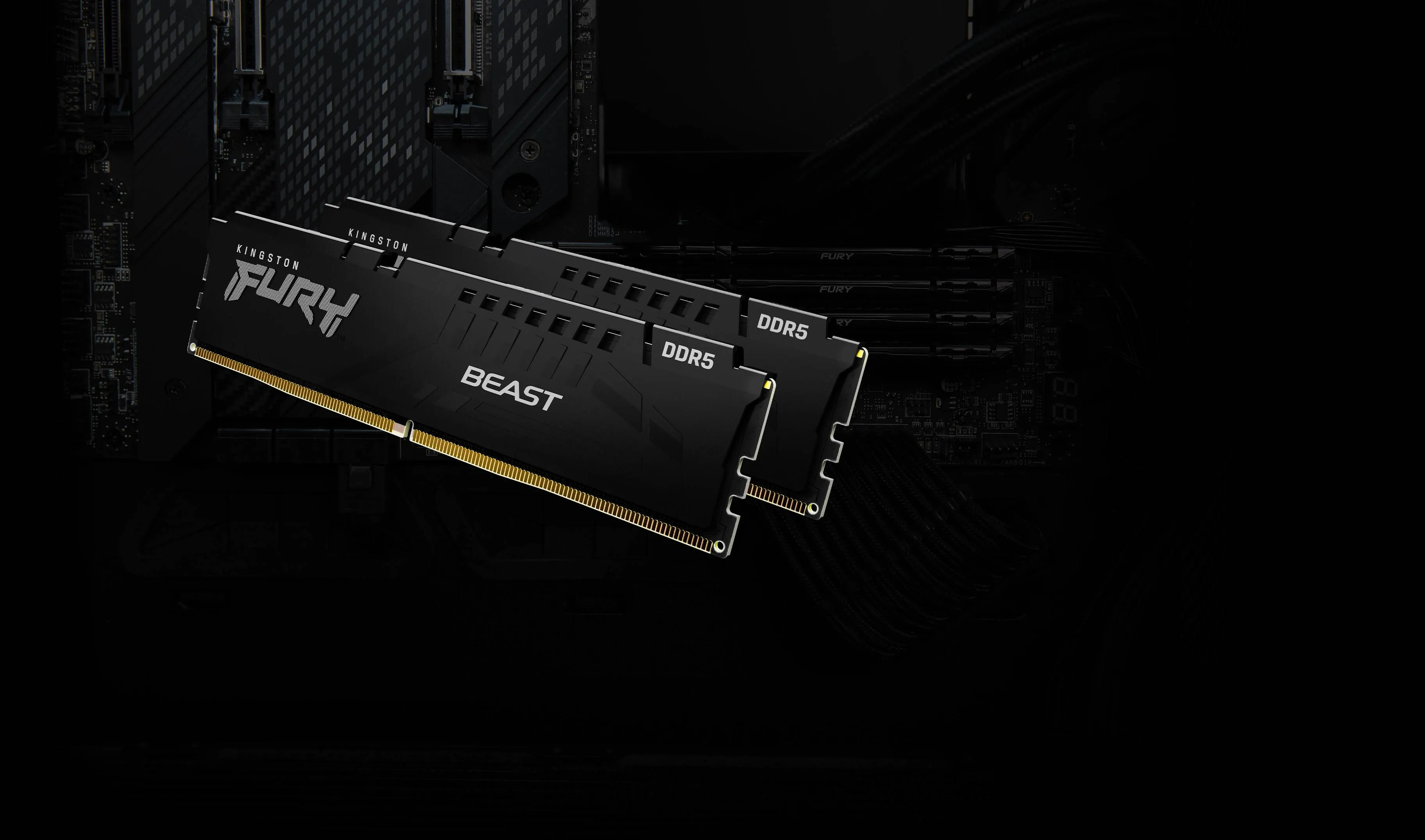 Memoria RAM DDR5 8GB 6000MT/s Kingston FURY Beast Black, Intel XMP 3.0, AMD® EXPO v1.1, DIMM 14