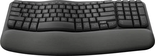 Teclado Ergonómico Inalámbrico Logitech WAVE KEYS, reposamanos acolchado, Grafito 6