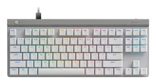 Teclado Mecánico Gaming con Cable Logitech G515 TKL, Blanco Inglés Táctil 1