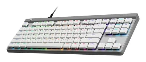 Teclado Mecánico Gaming con Cable Logitech G515 TKL, Blanco Inglés Táctil 2