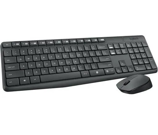 Kit Combo Teclado y Mouse Inalambrico Logitech MK235, USB 3