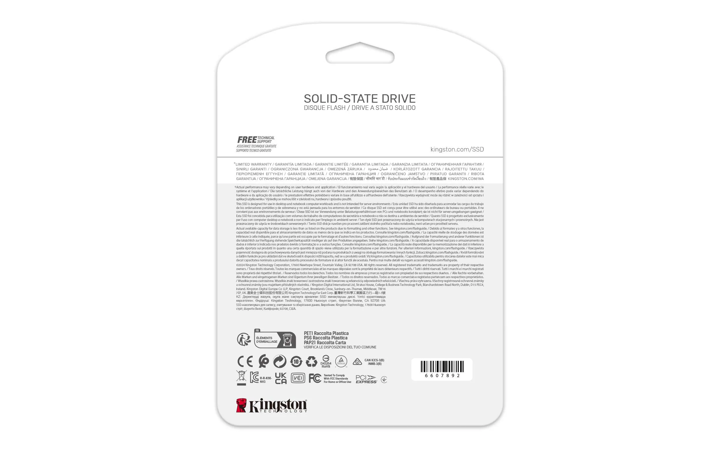 Unidad SSD Kingston NV3 PCIe 4.0 NVMe 4TB - M.2 2280, Lectura 6000MB/s, Escritura 5000MB/s 10
