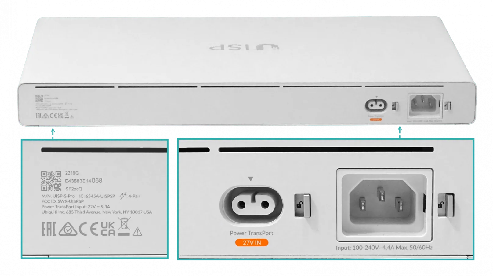 UBIQUITI Switch 24-1000(16PoE-Pasivo 4-SFP+10G 27V/220W-tot 100-240VAC 4
