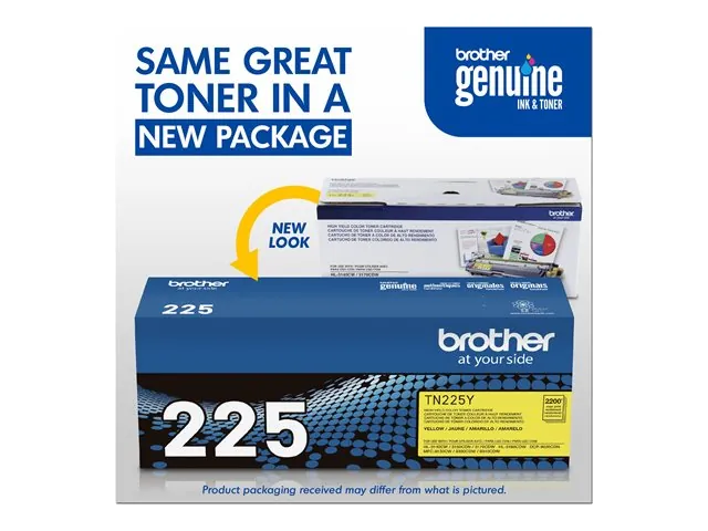 Cartucho de Tóner Original Brother TN-225Y, Amarillo, 2.200 páginas 3