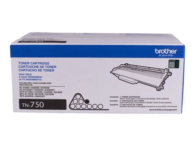 Cartucho de Tóner Original Brother TN750, Negro, 8.000 páginas 4