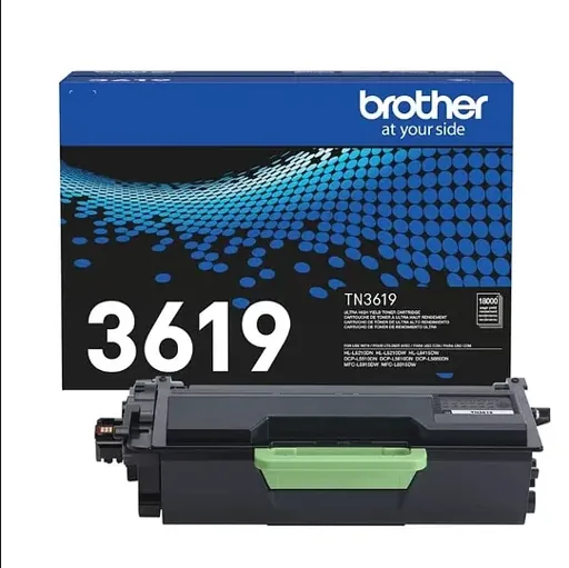 Cartucho de Tóner Original Brother TN-3619, Negro, 18.000 páginas 1